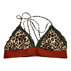 PINK Victoria’s Secret Laurel & Love Animal Leopard Print Bralette Size M New
